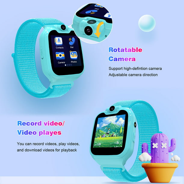 Smartwatch infantil Y90 con cámara de fotos y video, 6 juegos, grabadora de  voz y reproductor