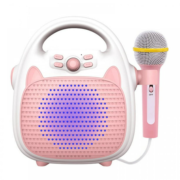 Reproductor de música inalámbrico Bluetooth para niños, máquina de cantar  de Karaoke para niños, altavoz de juguete para fiesta de niño y niña oso de  fresa Electrónica