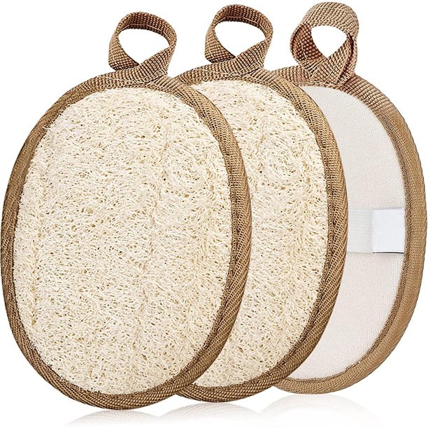 Esponja De Loofah Natural Exfoliante Corporal De Primera Calidad Paquete De 3 Suave Loofah 0331