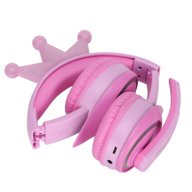 Auriculares Bluetooth Diadema Inalámbricos Para Niños 45h Rosa/Morado