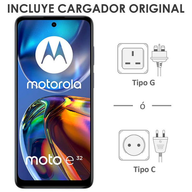 Motorola Moto E32 Smartphone, 64GB, 4GB RAM, Gris, Triple Cámara, Dual Sim
