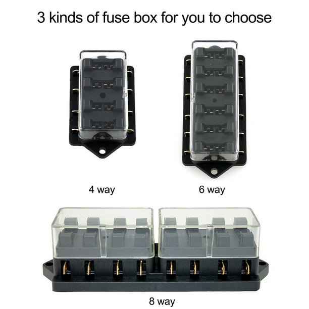 Caja de Fusibles de 15 Vías con Bloque de Fusibles, Portafusibles, Bloque  de Fusibles para Automóvil Yotijar cuadro de luces o fusibles