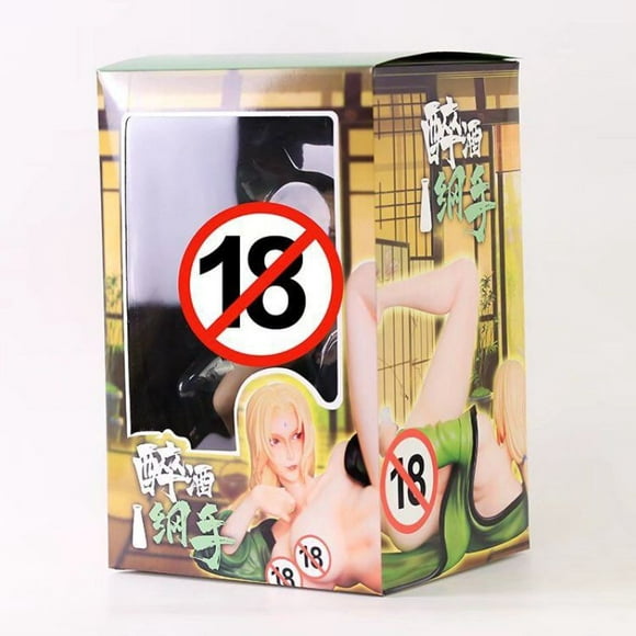 boxed 30cm anime naruto tsunade get drunk lying posture clothes can be taken off figure model toys d gao jinjia led
