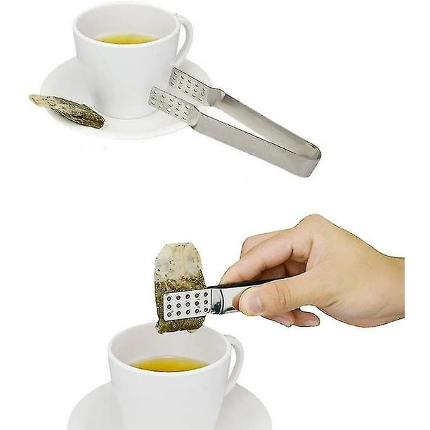 2 uds. Menos pinzas para bolsas de té de acero, Kit de Metal para Infusor  de té, herramientas para Bar, accesorios para té