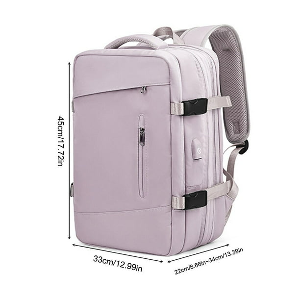 Mochila de viaje grande para mujeres Mochila de equipaje de mano con puerto  de carga USB
