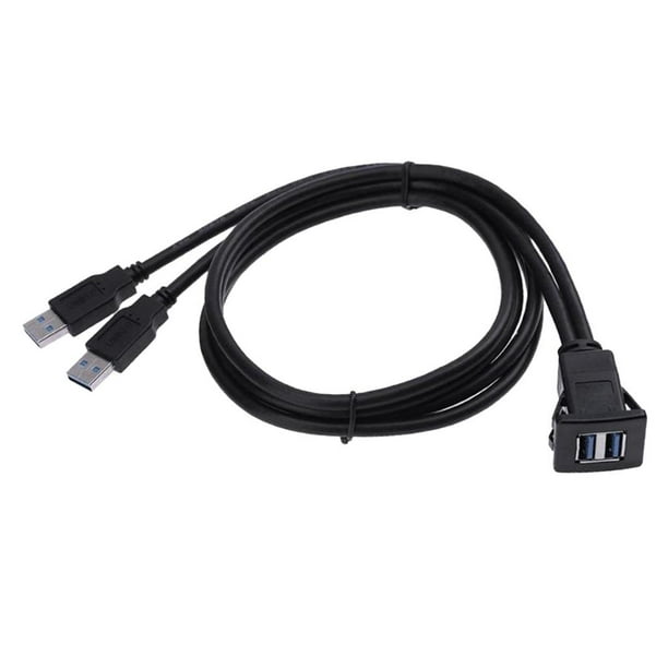Cable HDMI doble para montaje en panel Cable de coche macho a hembra