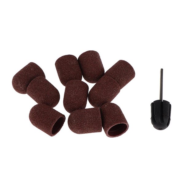 10pcs De Lija Con Un Rodillo De Soporte Eje Arena De Arena Para Manicura  profesion Pedicura De Taladro De Uñas - Marron , 13 x 19 mm Salvador Bandas