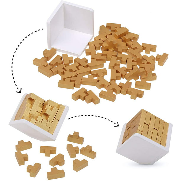 Rompecabezas original de madera 3D, generador de habilidades juguete educativo niñ Vhermosa HMHZ533-1 | Walmart en