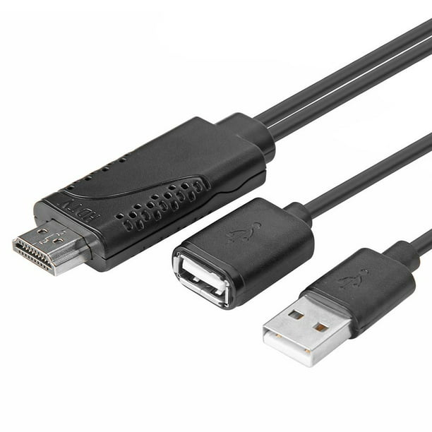 Kuymtek USB hembra a HDMI compatible macho 1080P HDTV TV Digital AV  adaptador cable cable Kuymtek Componentes de la computadora