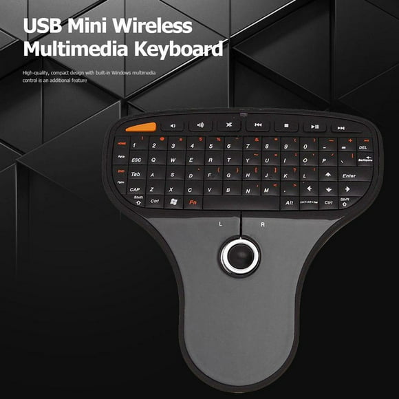 n5901 mini wireless multimedia remote keyboard air mouse con trackball
