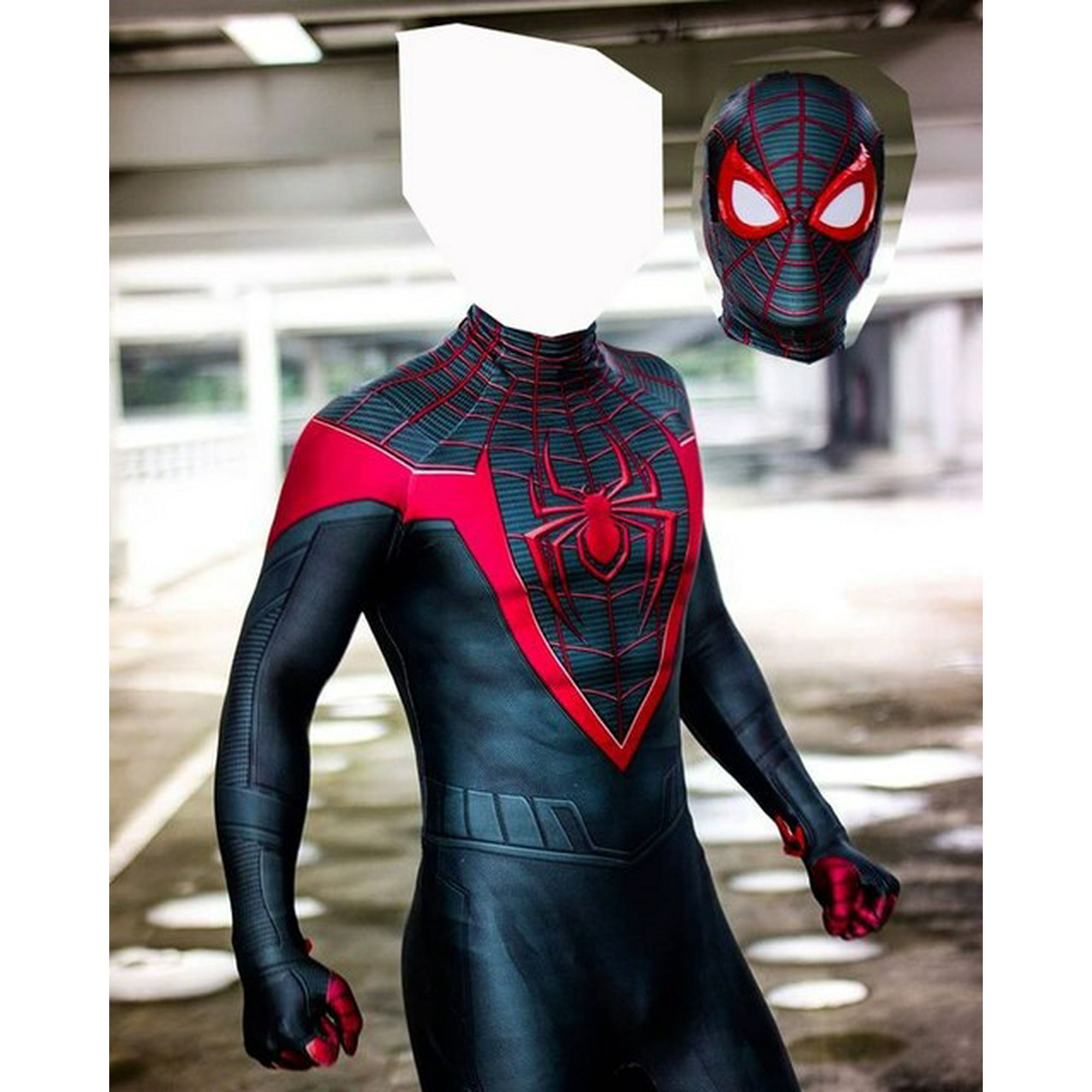 Disfraz de Spiderman de Miles Morales para niños, mono de Cosplay, máscara  de Spiderman, Miles Morales, disfraces de Halloween - AliExpress
