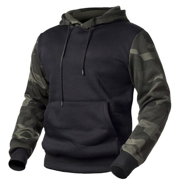 Gibobby Sudadera polar hombre Stripes con capucha sudadera de forro polar  para hombre(Negro,CH)