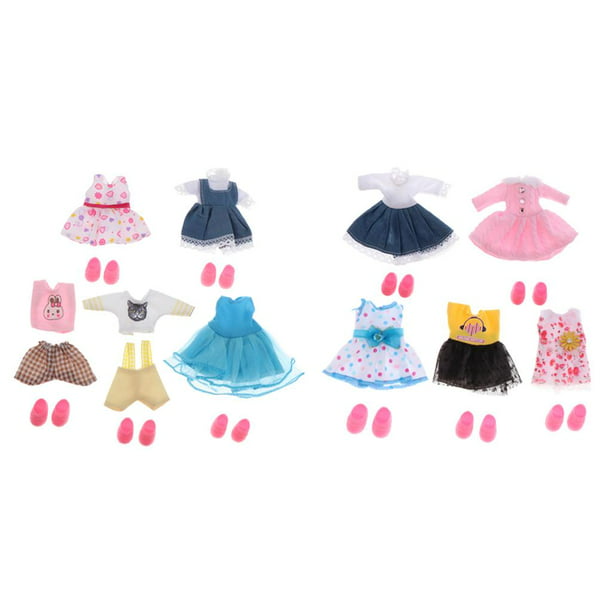 10 juegos de ropa y niñas Muñeca de 16 cm (Color aleatorio) Yotijar Ropa de muñeca de moda | Walmart en línea