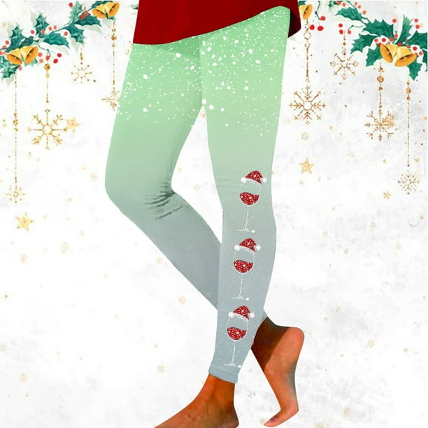 Gibobby Leggings de Navidad para mujer Leggings de yoga ajustados con  estampado navideño de gradient Gibobby