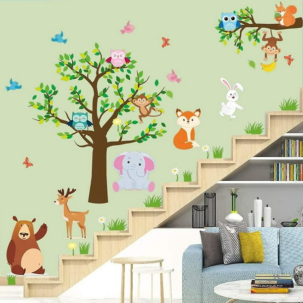 Cortinas para niños / Estilo escandinavo / Animales del bosque / Habitación  infantil / Guardería -  México