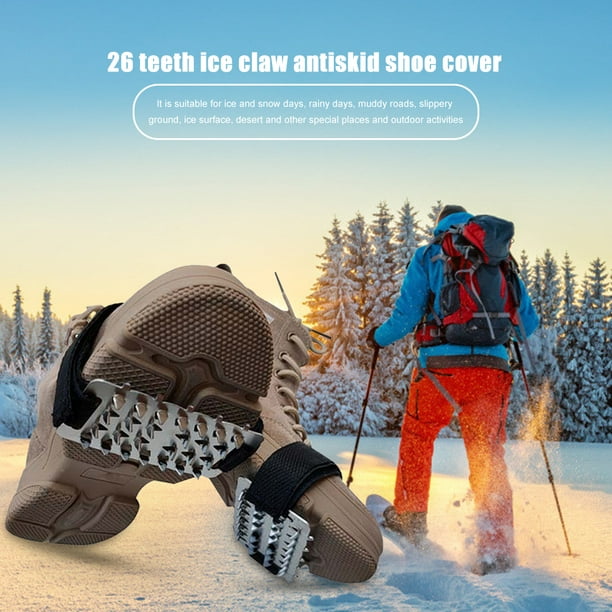 26 dientes nieve hielo al aire libre escalada zapatos picos grapas  antideslizantes crampones Ndcxsfigh Nuevos Originales
