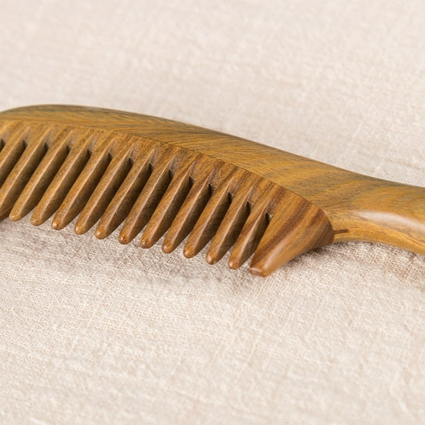 1 peine de madera de sándalo hecho a mano peine de madera natural peine de  madera antiestático peine de madera cepillo de pelo para mujeres peine