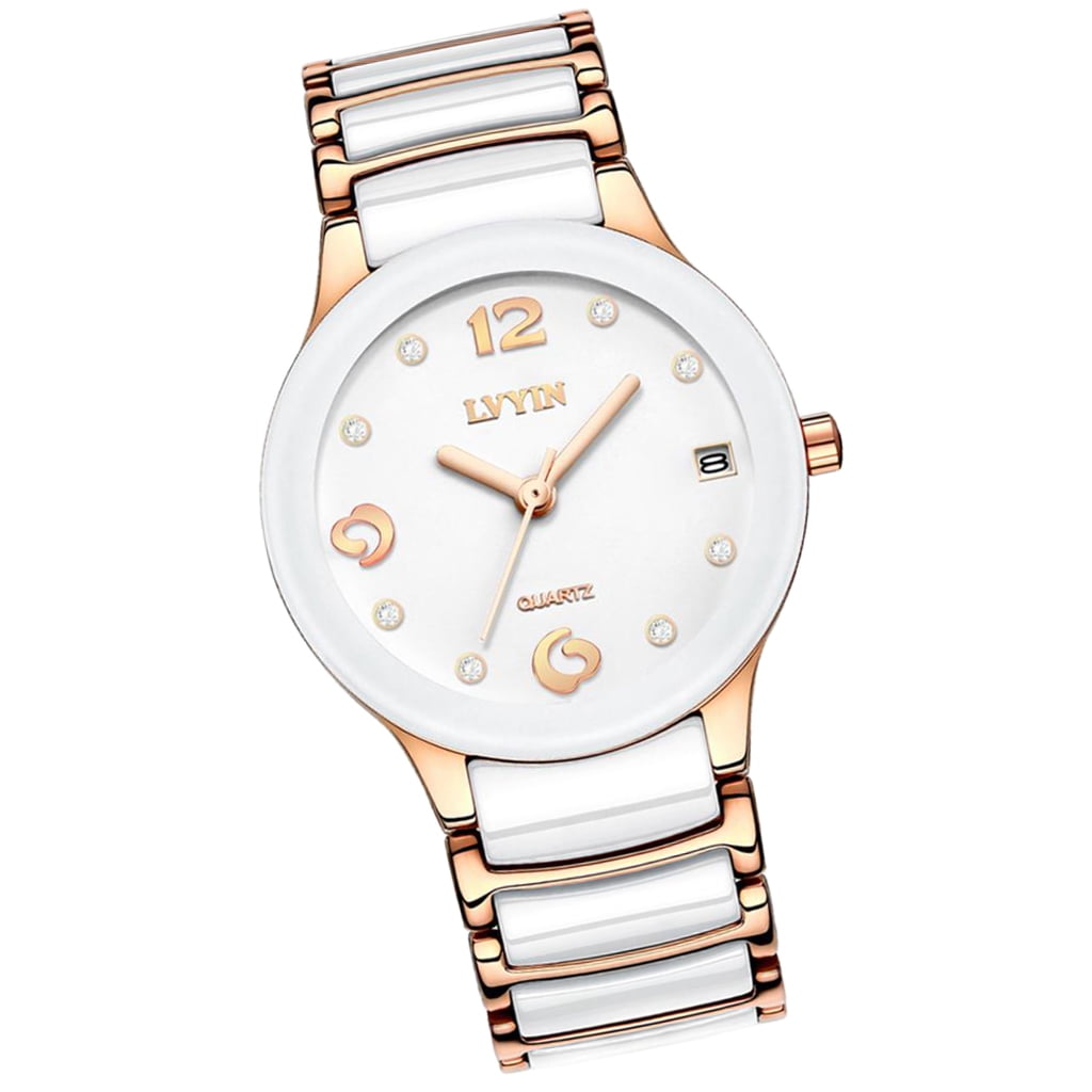 6826ml Round Dial Quartz Watch With Rhinestone Border, Suitable For Daily  Wear | SHEIN
