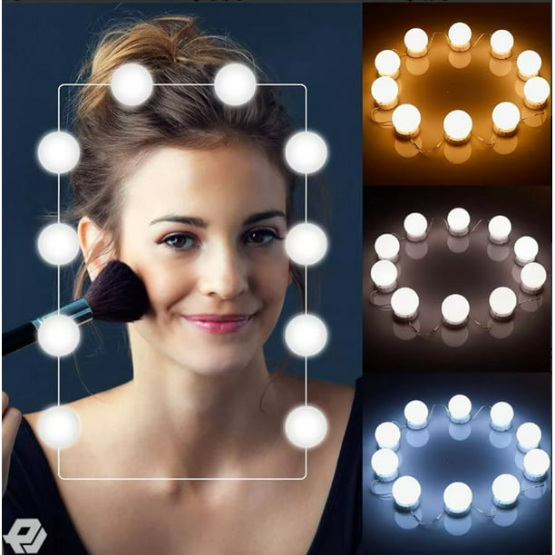 Agacharse Corte Adepto 10 Focos Led Usb Luces Vanity Para Espejo De Maquillaje Pitipa Serie 10  Focos Led | Walmart en línea