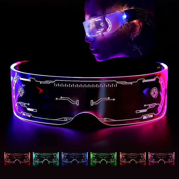 Lentes Futuristas Led Para Fiestas