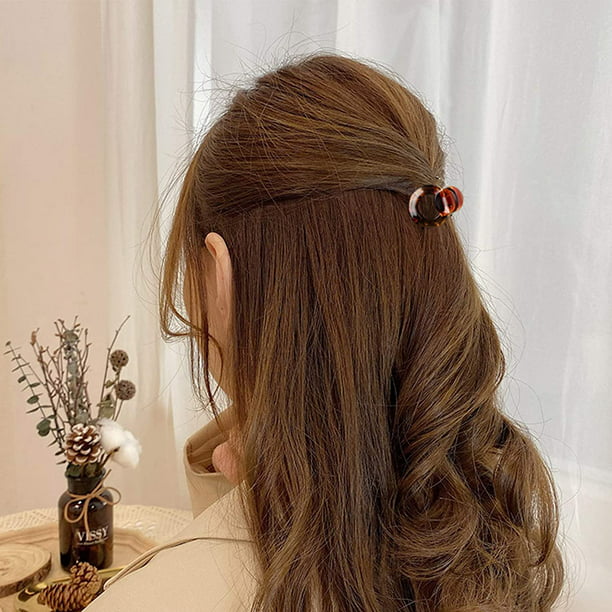 Pinzas pequeñas para el pelo para mujeres y niñas, 1.5 pulgadas mate mini  pinzas de pelo para cabello fino y corto, 14 pinzas para el cabello