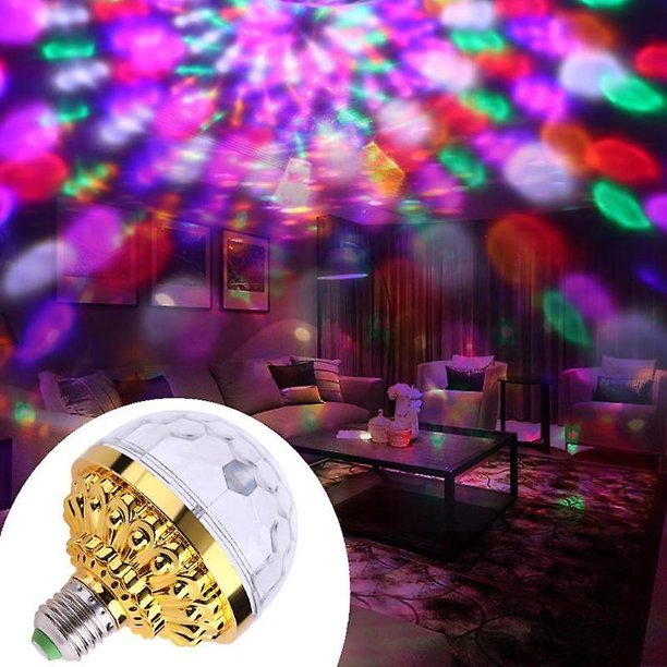 Lampara Foco Led Colores Rgb Giratoria Luces Boliche Fiestas