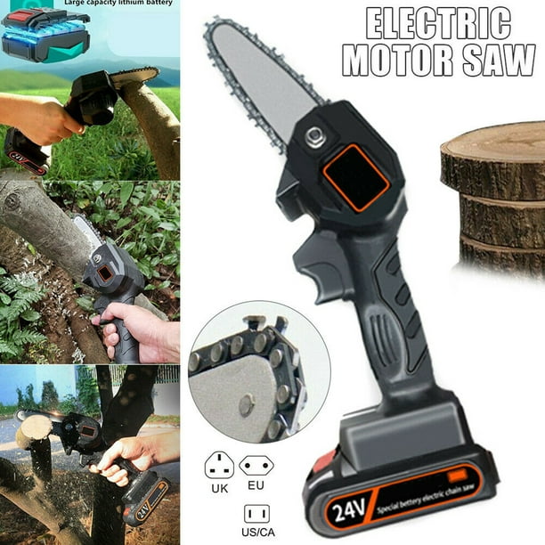 Sierra de cadena eléctrica cortadora de madera, 16 pulgadas de alta dureza  Sierra de cadena para carpintería, cortador de sierra de cadena eléctrico