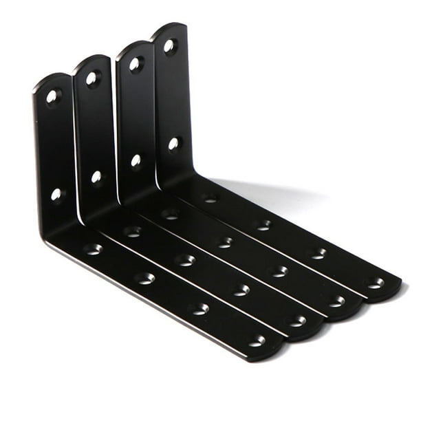 Soporte de estante de acero HD negro, 19-1/2 pulgadas de profundidad x 13  pulgadas de alto