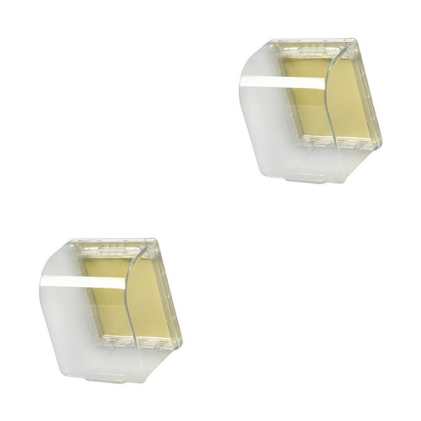 Injueey Organizador de cubierta protectora de salida para placa de  interruptor de cocina Panel de alimentación dorado transparente 2piezas  Blanco Transparente