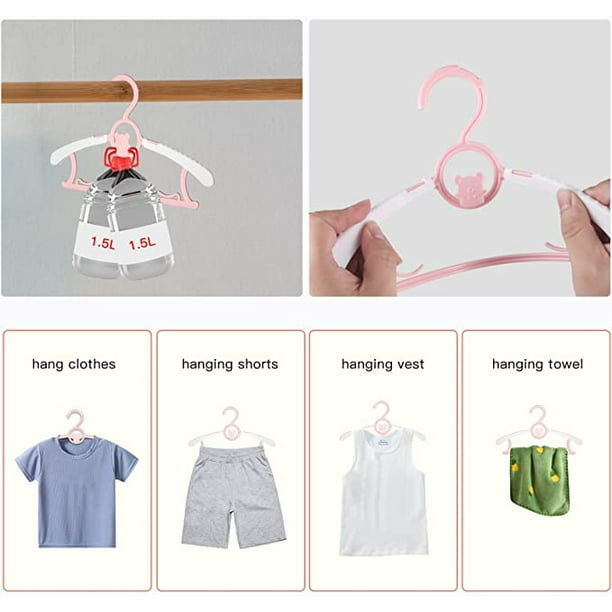 Paquete de 5 perchas ajustables para ropa de bebé con gancho