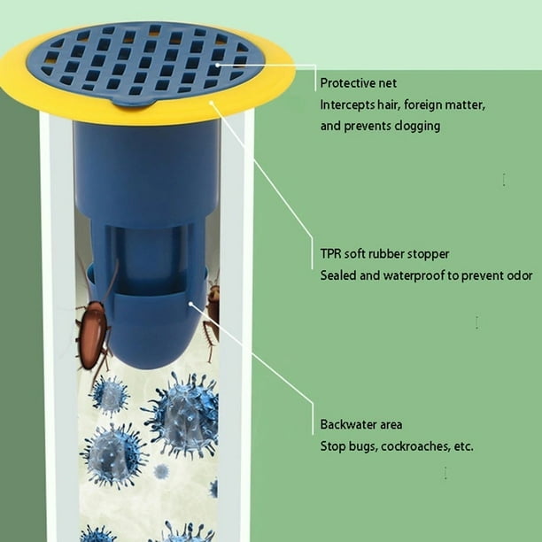 Tapa Del Tapón Olor Suelo De La Ducha Baño/Filtro De Silicona Antiolor Para  El Drenaje Agua/Desodorante Para La Prevención De Insectos