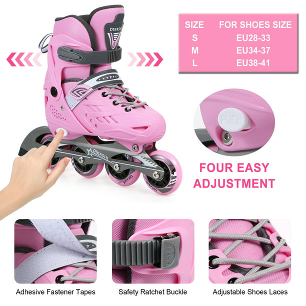  Patines en línea con luz LED intermitente para niños de una  sola fila de rodillos profesional en línea zapatos de patinaje para  principiantes deportes al aire libre fitness para niñas y