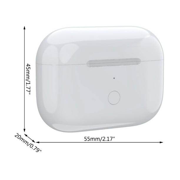  SIKENAI - Caja de carga de repuesto con compatibilidad para  AirPods Pro con emparejamiento Bluetooth para iPhone y teléfono Android,  funda de cargador inalámbrico de repuesto para AirPods Pro con botón