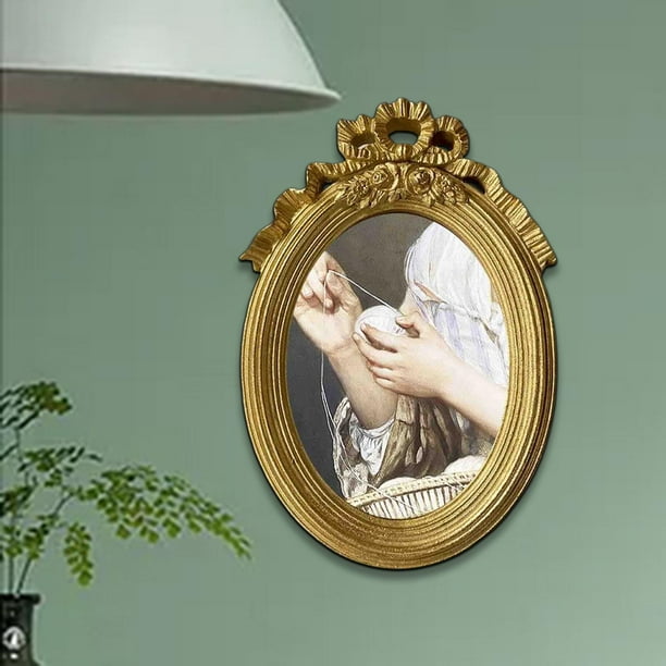 Espejo ovalado de poliresina