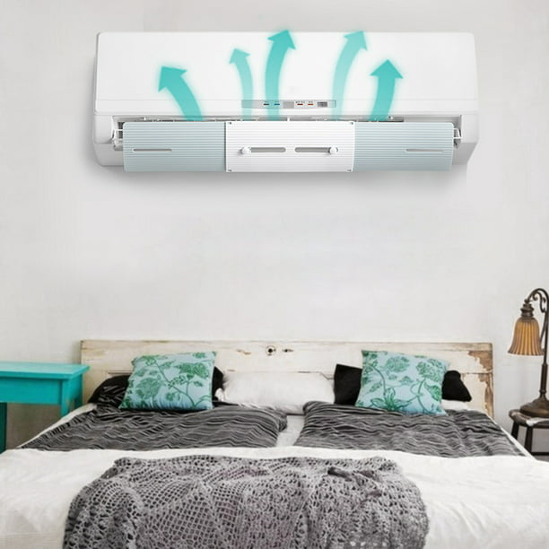 leyfeng Deflector de aire acondicionado ajustable para el hogar, salida de  deflector de aire acondicionado de soplado antidirecto, ala de aire azul y