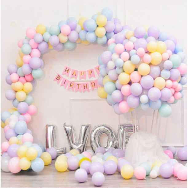 Globos color pastel para fiesta, 100 unidades, de 10 pulgadas, globos de  látex, con colores de dulce y macarrón, para cumpleaños, bodas,  compromisos