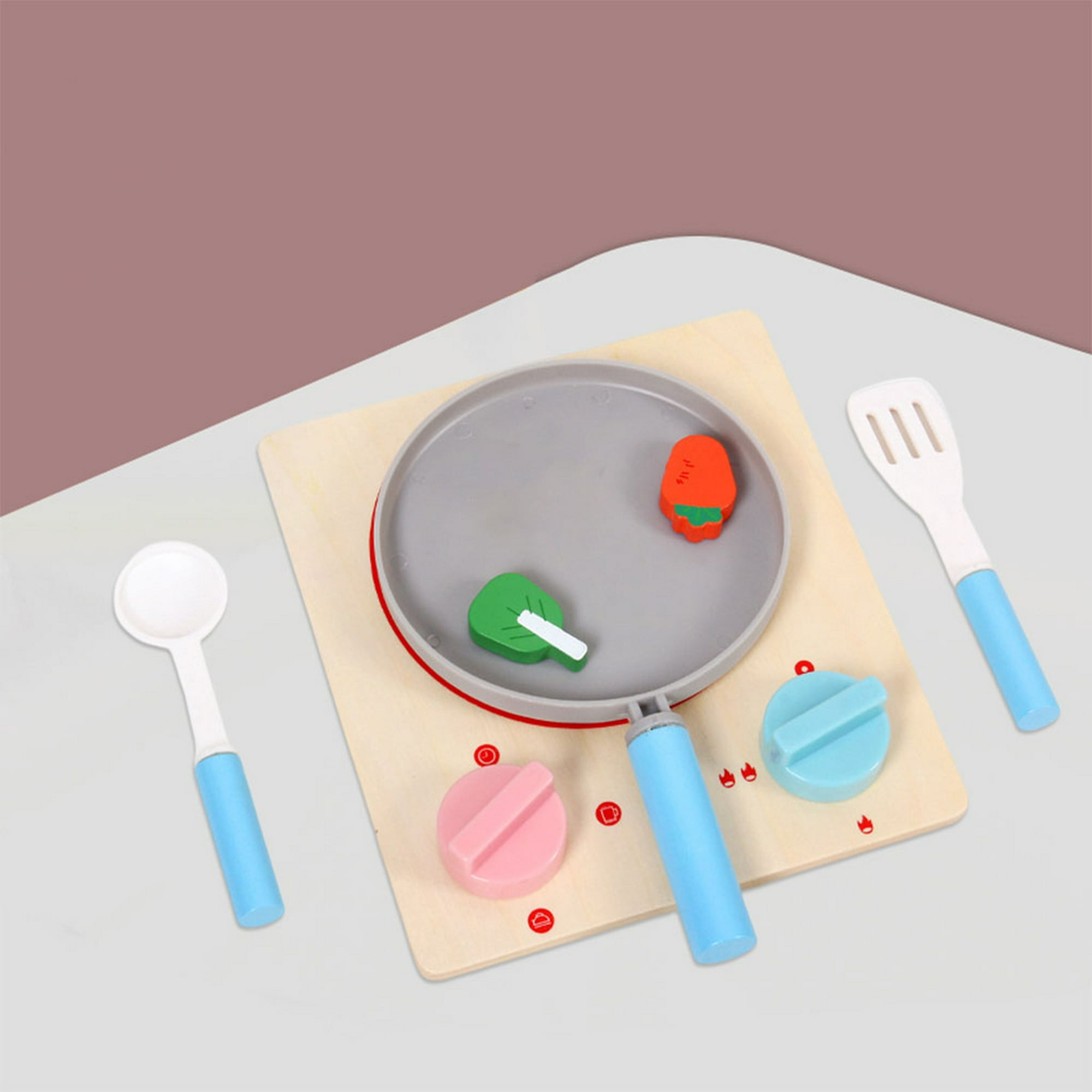 Mini accesorios de juego de simulación de cocina, juego de utensilios de  cocina de acero inoxidable de tamaño pequeño con caja de almacenamiento