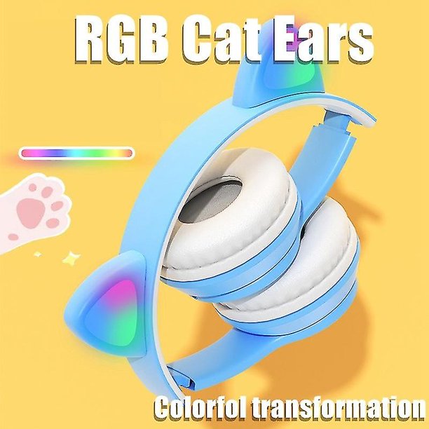 Auriculares inalámbricos para niña Rgb, lindos auriculares con orejas de  gato y micrófono, cancelaci esquí esquí Gafas de esquí