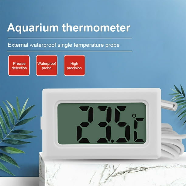 Termómetro digital LCD para interior y acuario, termómetro con