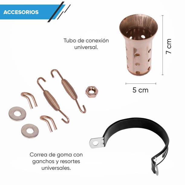 Cola Caño Escape Deportiva Cromada Grande Escapes De 5 A 7cm