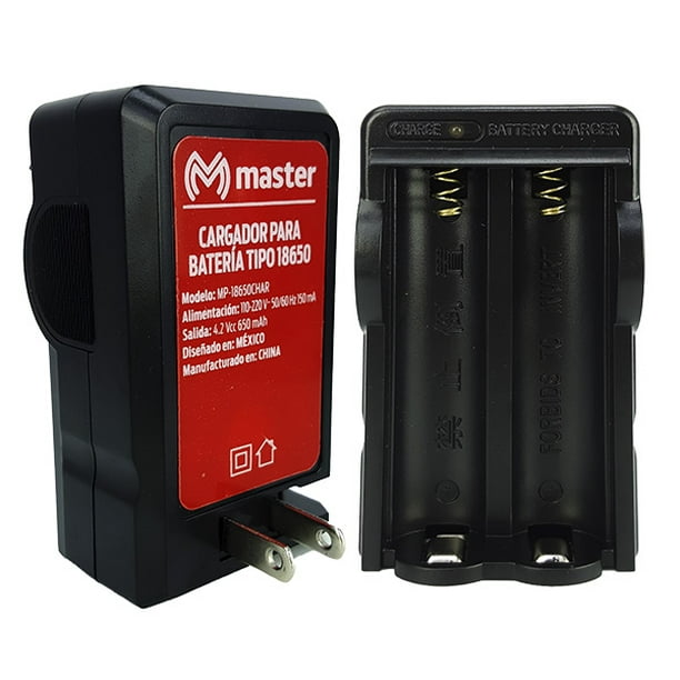 Cargadores de baterías Master tipo 18650 litio MP-18650CHAR