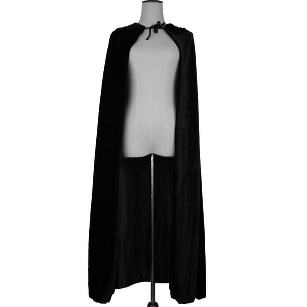 Capa con capucha de Túnica larga Capas de Disfraz de Halloween Capa negra  de Halloween Capa de Hallo（100cm）