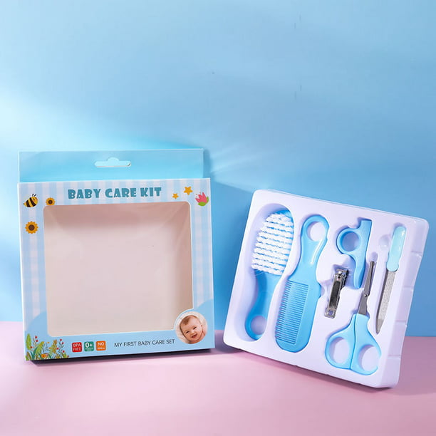 Juego de cepillos para el cabello y peines de madera para bebés (6 piezas)  para recién nacidos y niños pequeños - Ideal para cunas de bebés - Cepillo