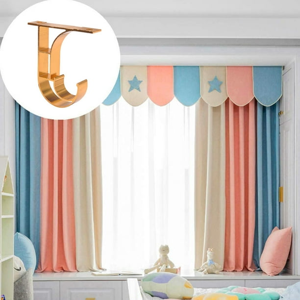 Comprar 4 Uds soporte para barra de cortina soporte para barra de cortina  resistente ganchos para barra cortina de pared individual