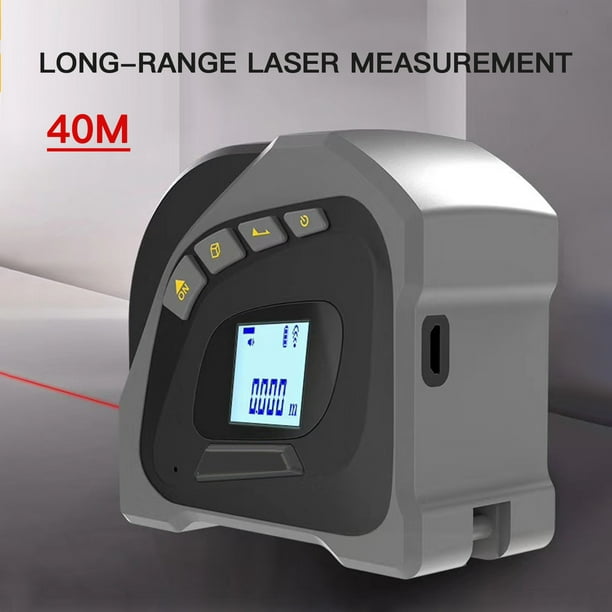 Medidor de distancia láser digital Cinta métrica para medir el volumen del  área de longitud MABOTO Medidor de distancia láser
