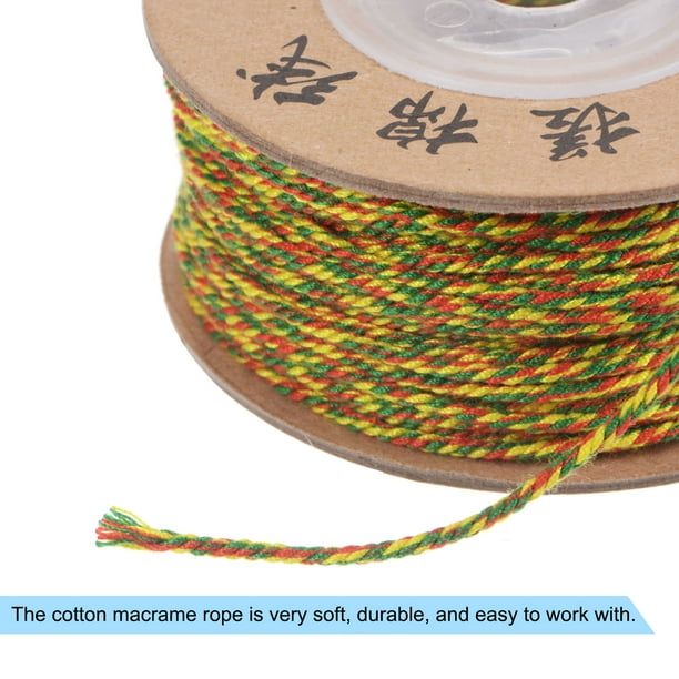 Macrame Cordón Kit 1.2mm x 28 Yardas, Crochet y Alambre Plúmbeo, Algodón  Cuerda, Macramé Suministros Unique Bargains materiales para macramé y nudos