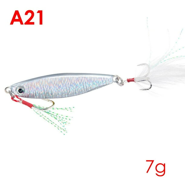 Metal Jig Fishing Lure Bass Fishing Jigs Weights 7-30g Holographic Trolling  Saltwater Lures Artificial Fish Tackle Pike He Qiyong unisex
