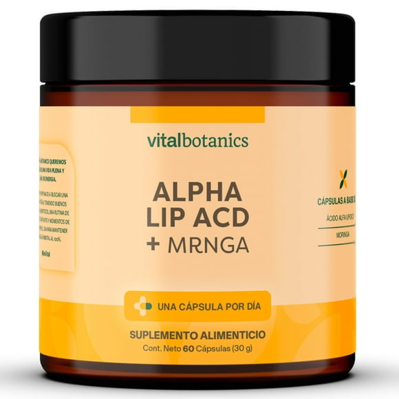 alpha lipoic acid  moringa 60 cápsulas vitalbotanics aplha lipoic acis