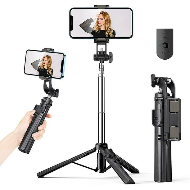 Selfie Stick trípode con mando a distancia Bluetooth. 3 en 1 inalámbrico  360 Rotación Selfie S oso de fresa Hogar