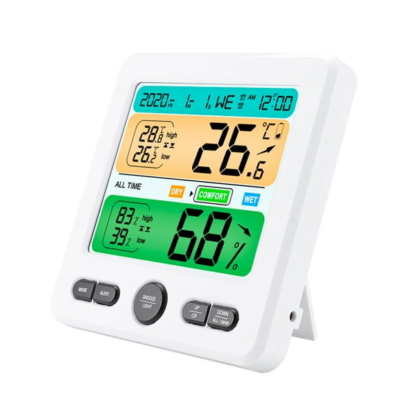 Higrómetro digital medidor de humedad, termómetro digital interior para  temperatura ambiente, monitor de humedad, medidor de humedad, probador de
